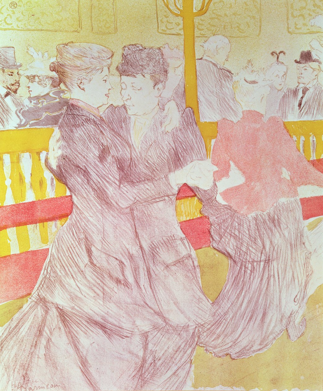 At the Moulin Rouge: The Two Waltzers, 1897 (se også 3582) af Henri de Toulouse Lautrec
