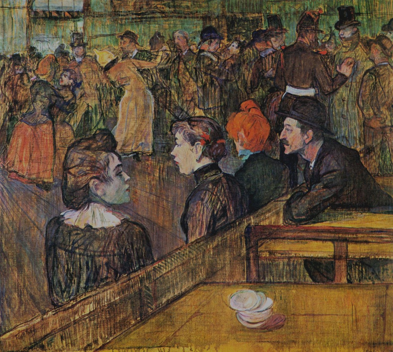 Ball ved Moulin de la Galette af Henri de Toulouse Lautrec