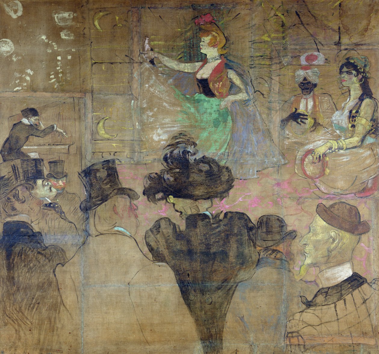 Dans ved Moulin Rouge: La Goulue, 1895 af Henri de Toulouse Lautrec