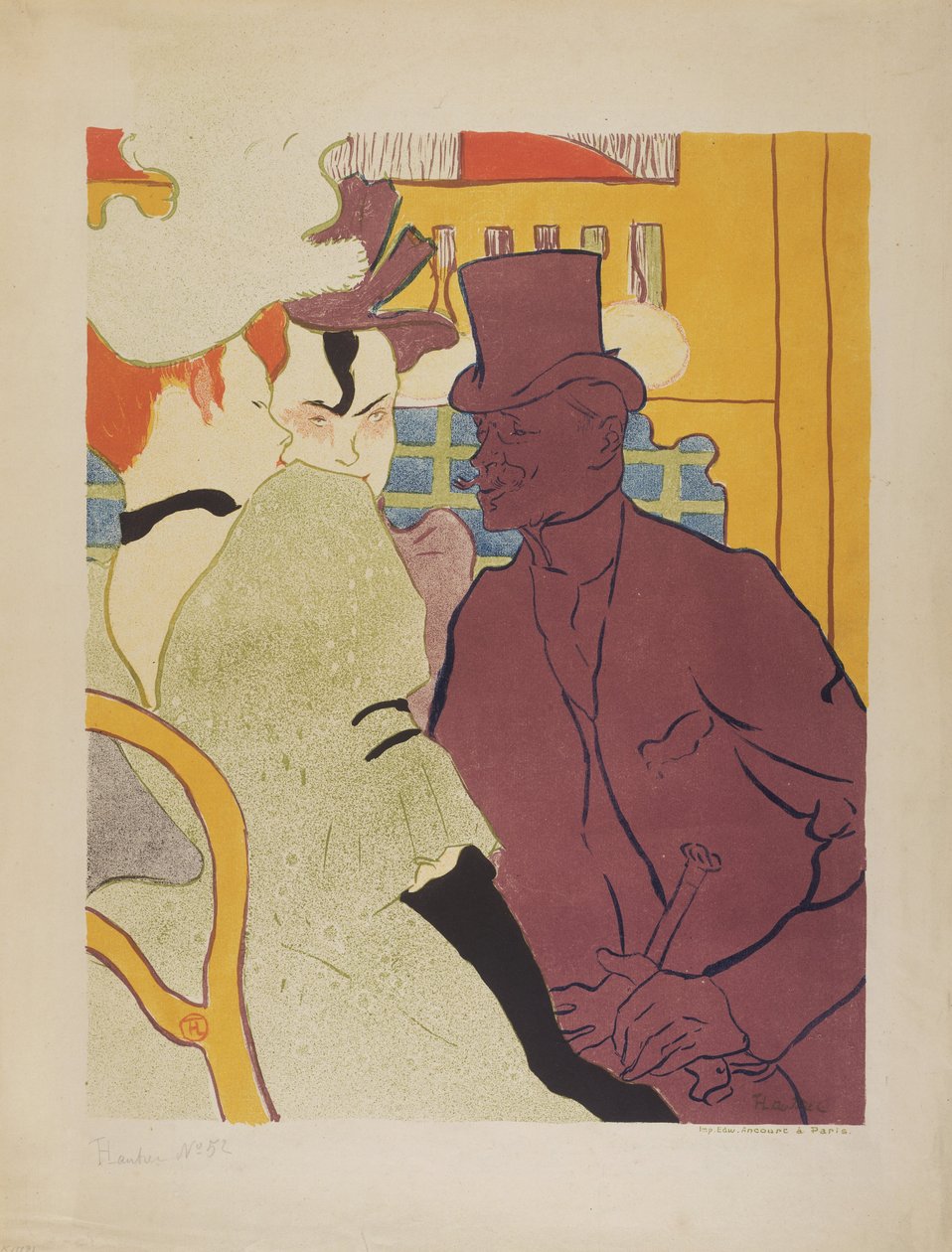 Flirt (en englænder ved Moulin Rouge) af Henri de Toulouse Lautrec