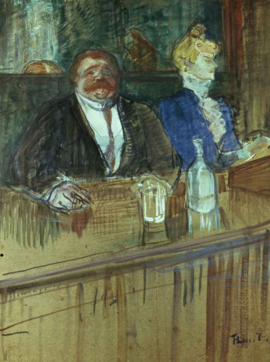 I baren: The Fat Proprietor and the Anemic Cashier, 1898 af Henri de Toulouse Lautrec