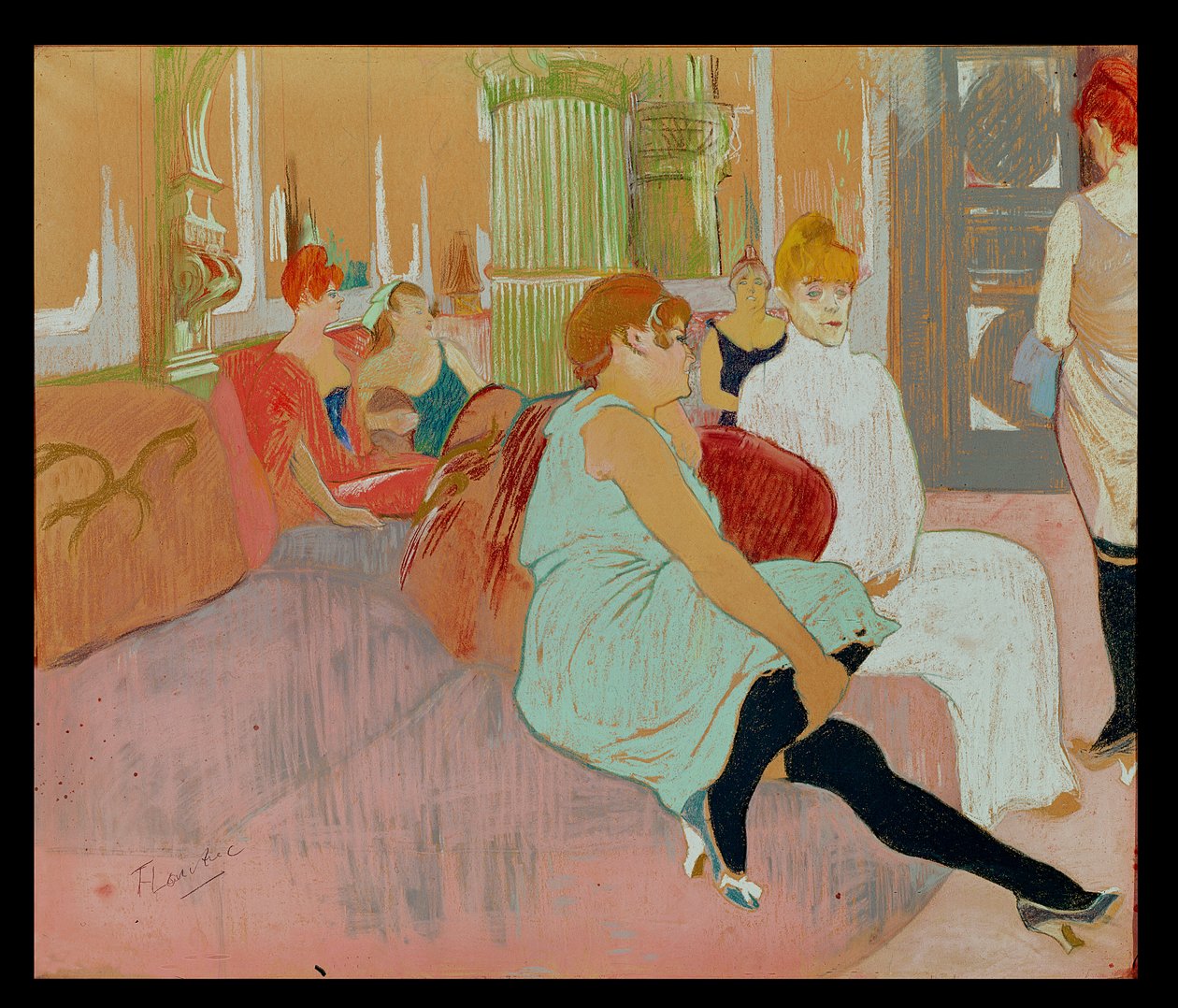 I salonen ved Rue des Moulins, 1894 (pastel på papir) af Henri de Toulouse Lautrec