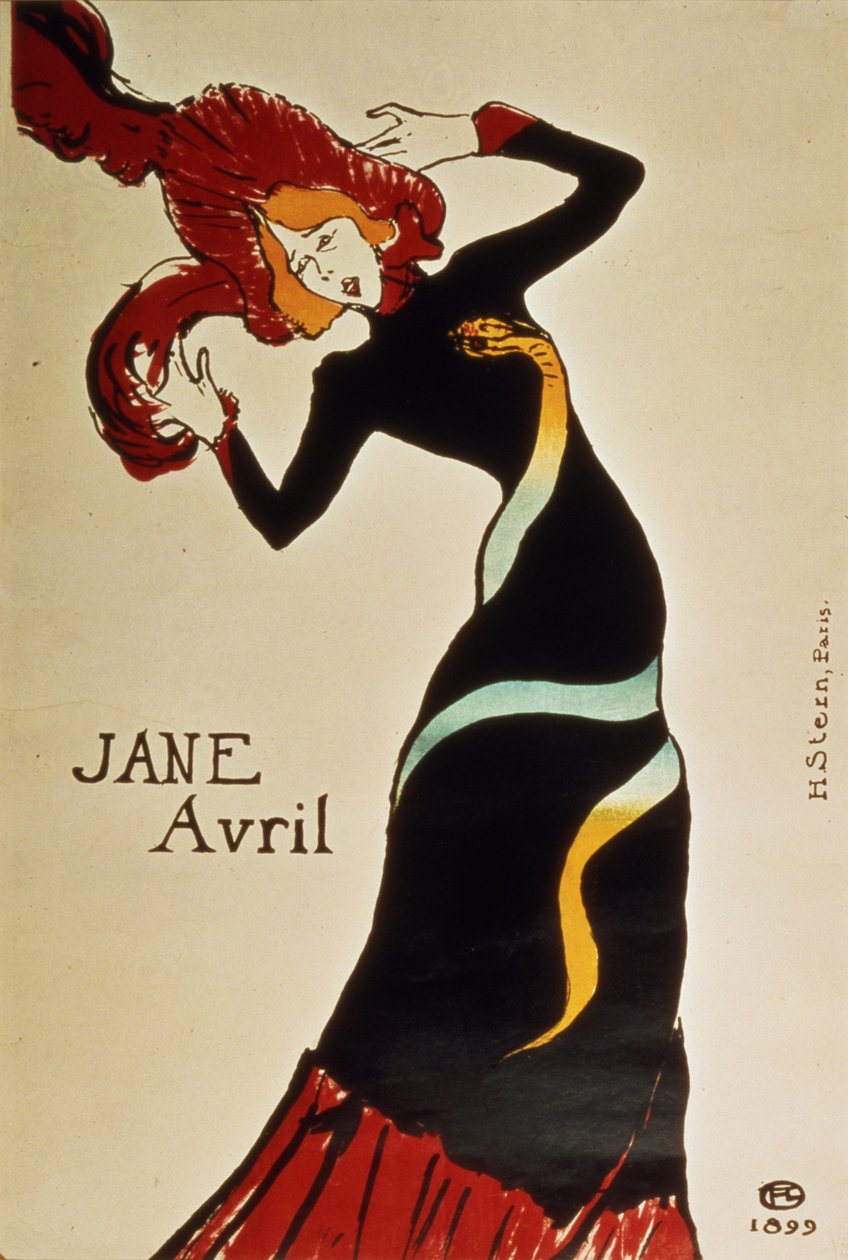 Jane Avril (1868-1943) 1899 af Henri de Toulouse Lautrec