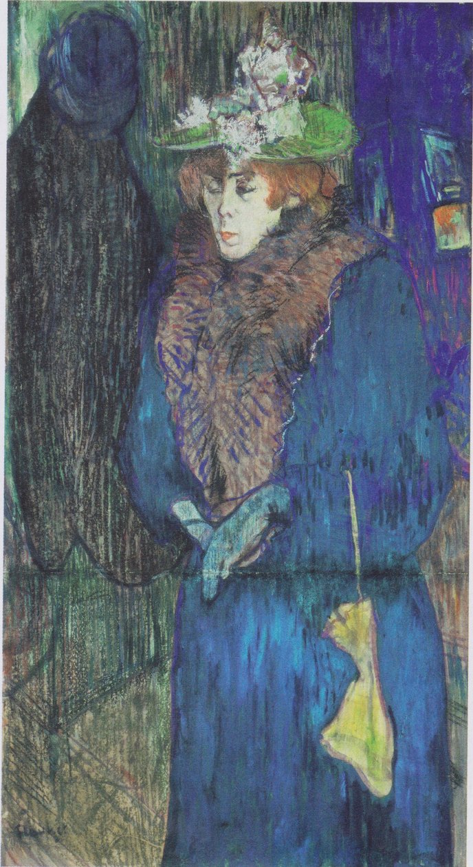 Jane Avril går ind i Moulin Rouge af Henri de Toulouse Lautrec
