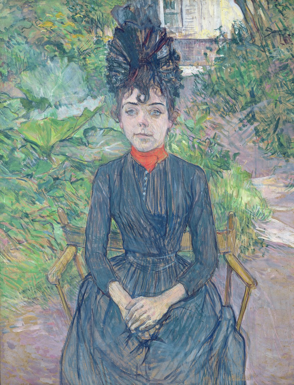 Justine Dieuhl, ca.1891 (olie på kort) af Henri de Toulouse Lautrec