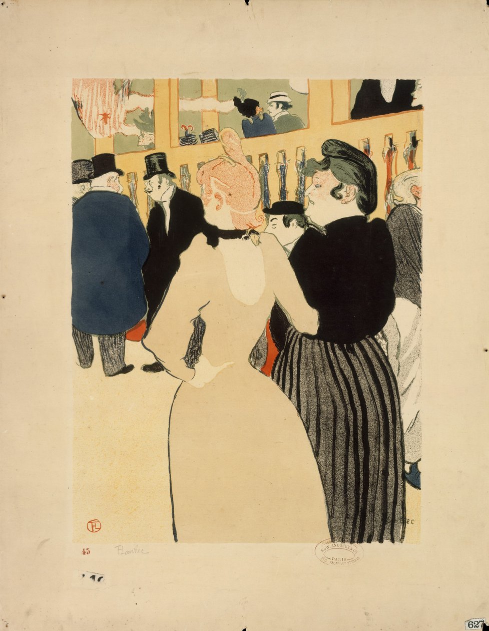 La Goulue og hendes søster af Henri de Toulouse Lautrec