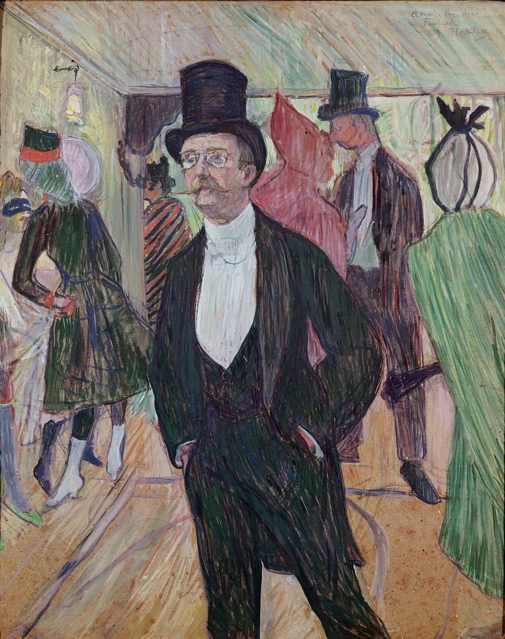 Monsieur Fourcade, 1889 (gouache og pastel på pap) af Henri de Toulouse Lautrec