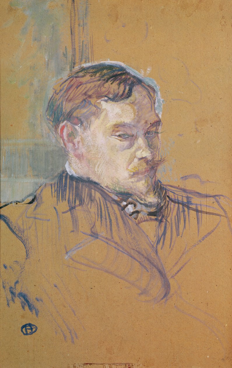 Monsieur Romain Coolus, 1899 (olie på kort) af Henri de Toulouse Lautrec