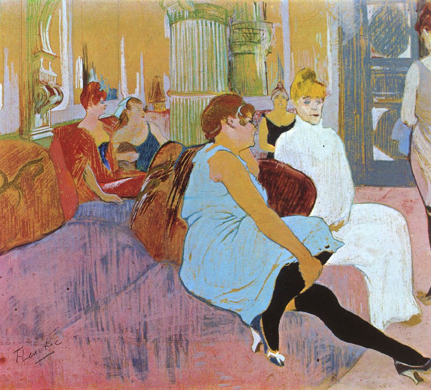 Salon i rue des moulins af Henri de Toulouse Lautrec