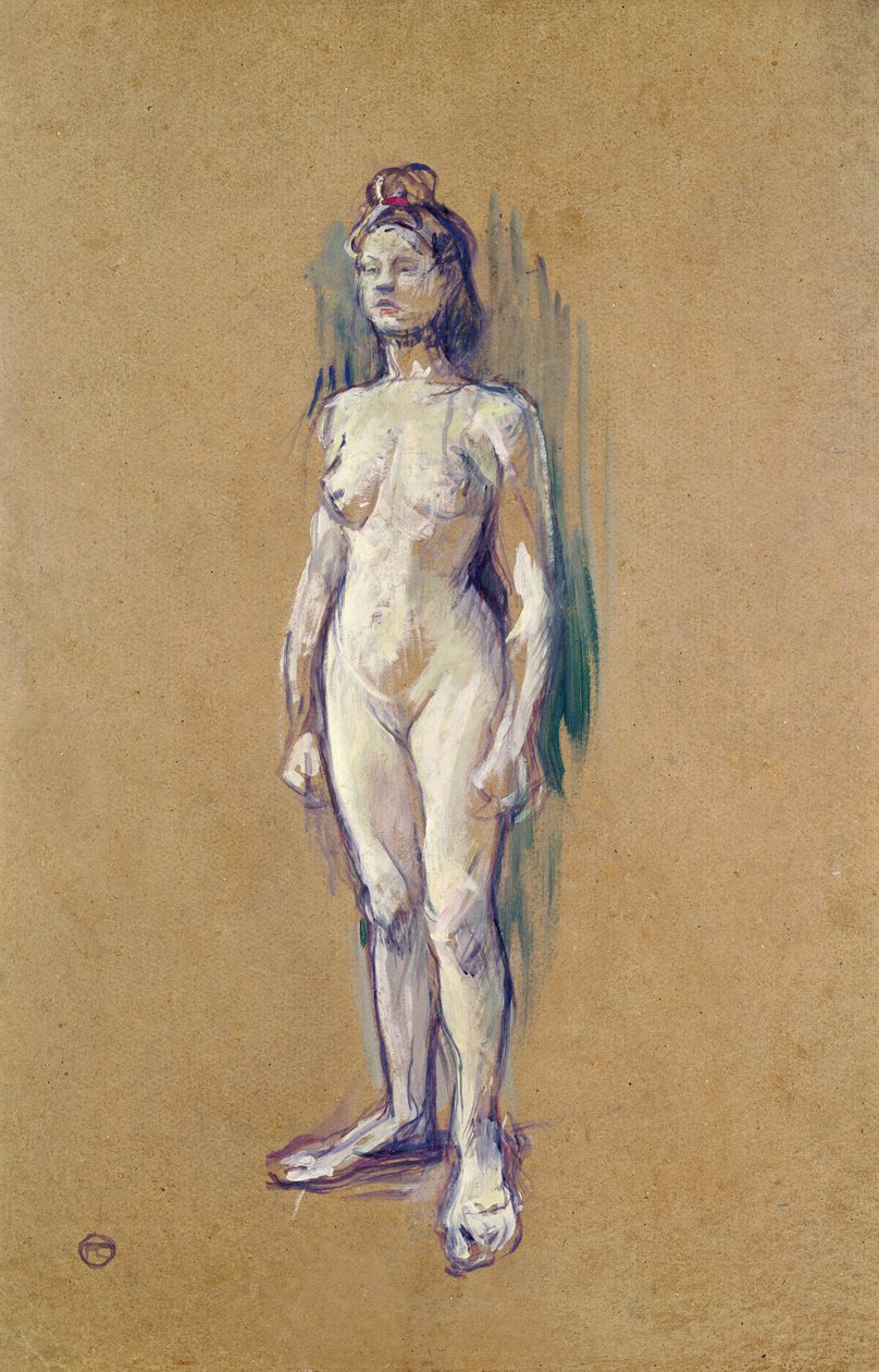 Stående nøgen kvinde af Henri de Toulouse Lautrec