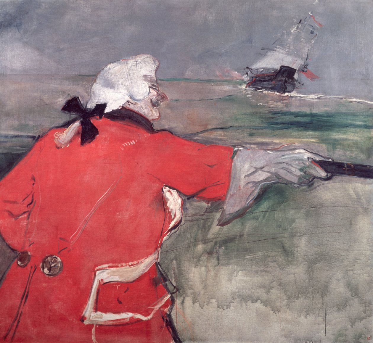 Admiralen Viaud eller Paul Viaud i en admirals kostume, 1901 af Henri de Toulouse Lautrec