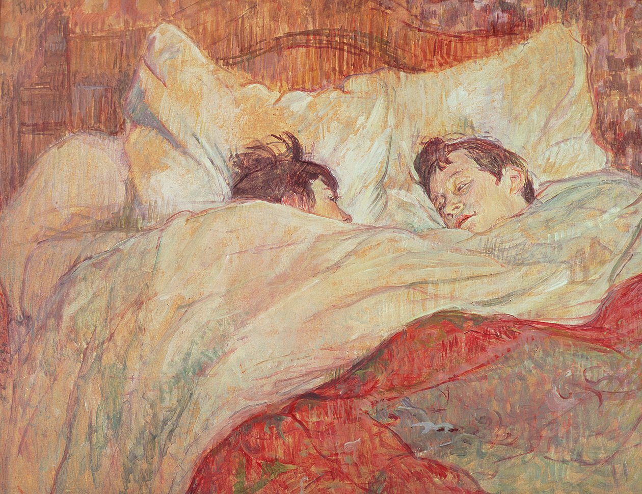 Sengen, ca. 1892-95 (olie på pap) af Henri de Toulouse Lautrec