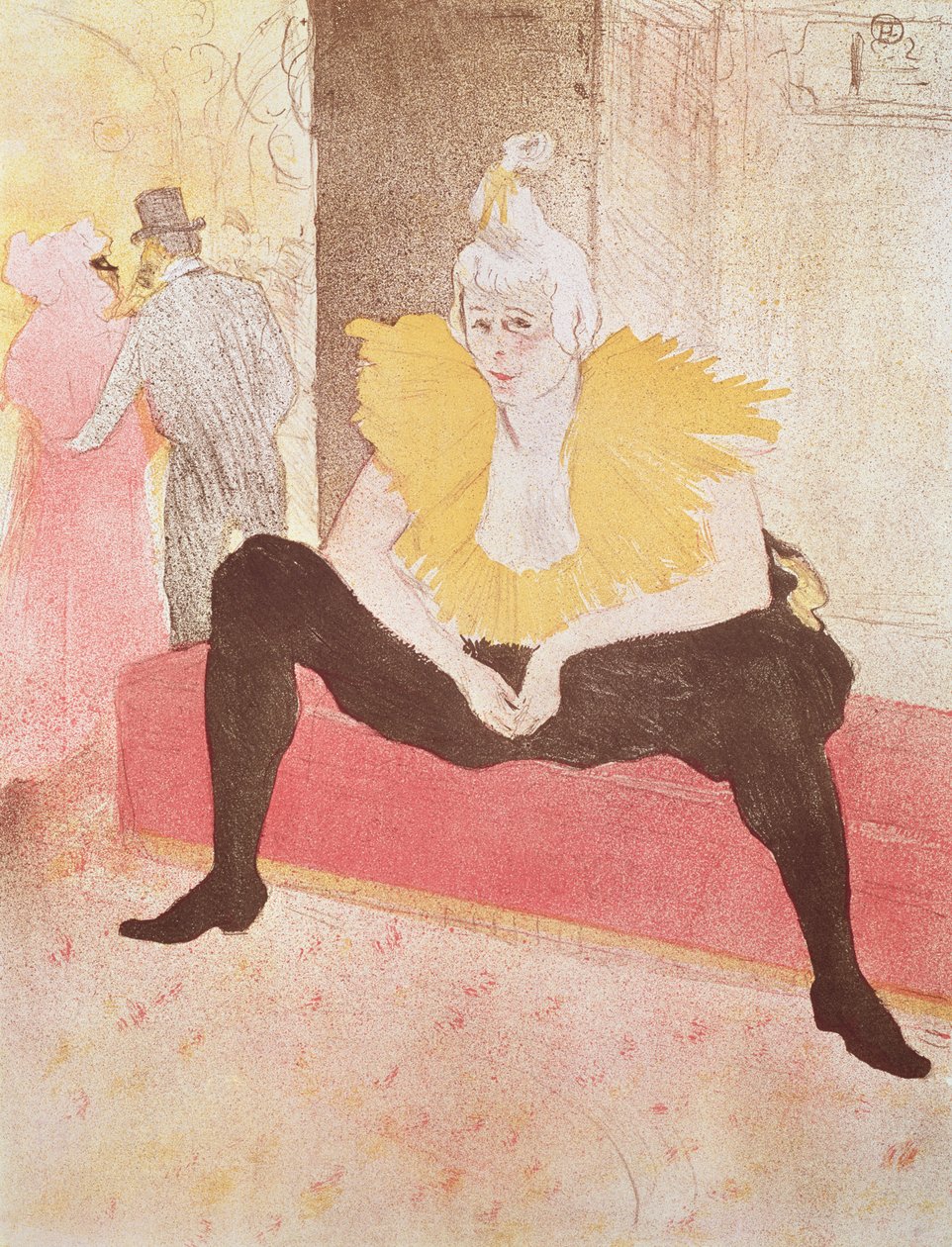 Klovheden Cha-U-Kao siddende, 1896 af Henri de Toulouse Lautrec