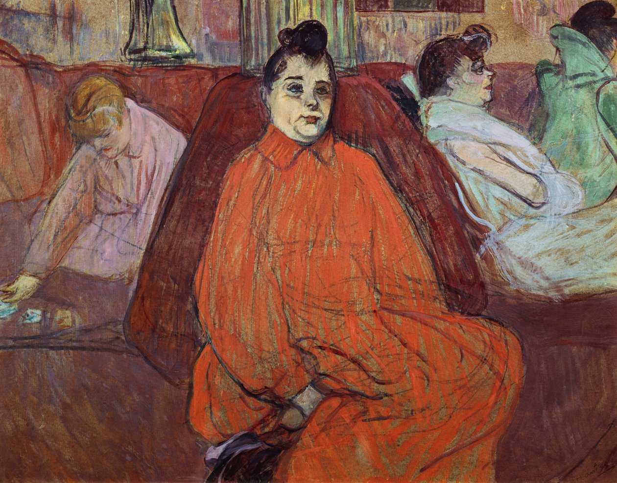 Divanen, 1893 (gouache og pastel på pap) af Henri de Toulouse Lautrec