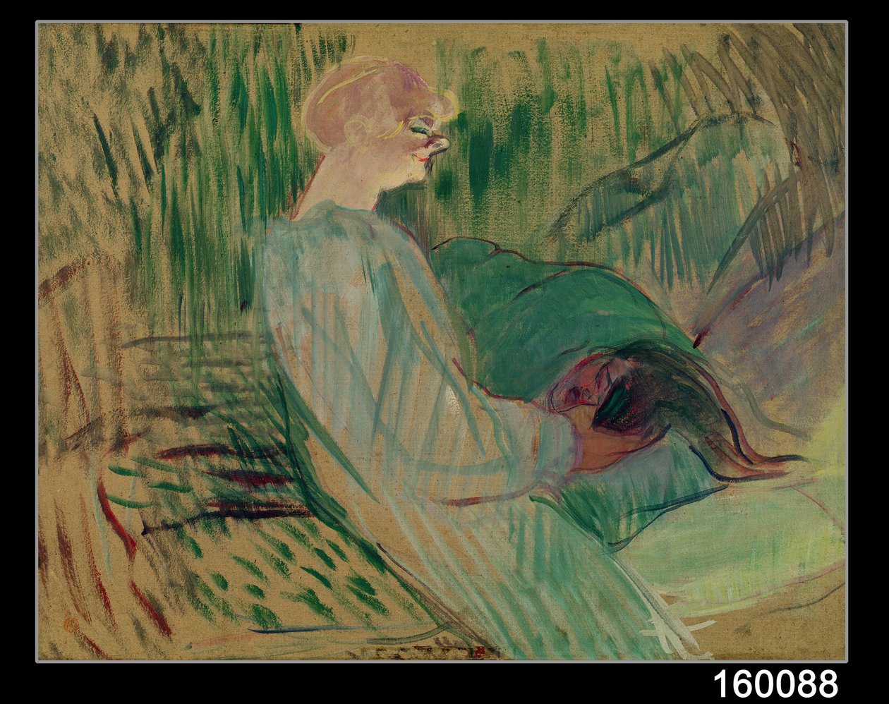 Divanen, Rolande, 1894 (olie på karton) af Henri de Toulouse Lautrec