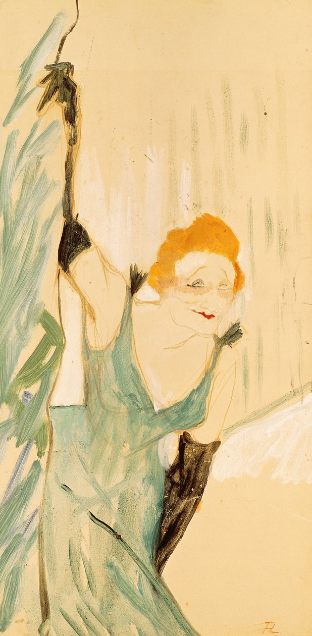 Yvette Guilbert (1867-1944) under en opringning, 1894 af Henri de Toulouse Lautrec