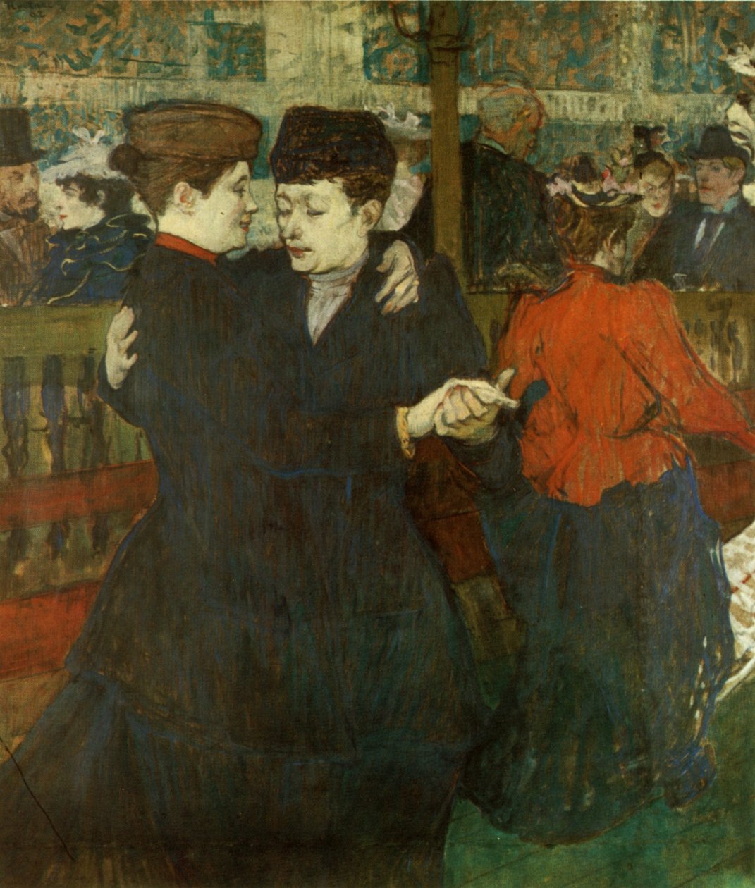 To dansende kvinder af Henri de Toulouse Lautrec
