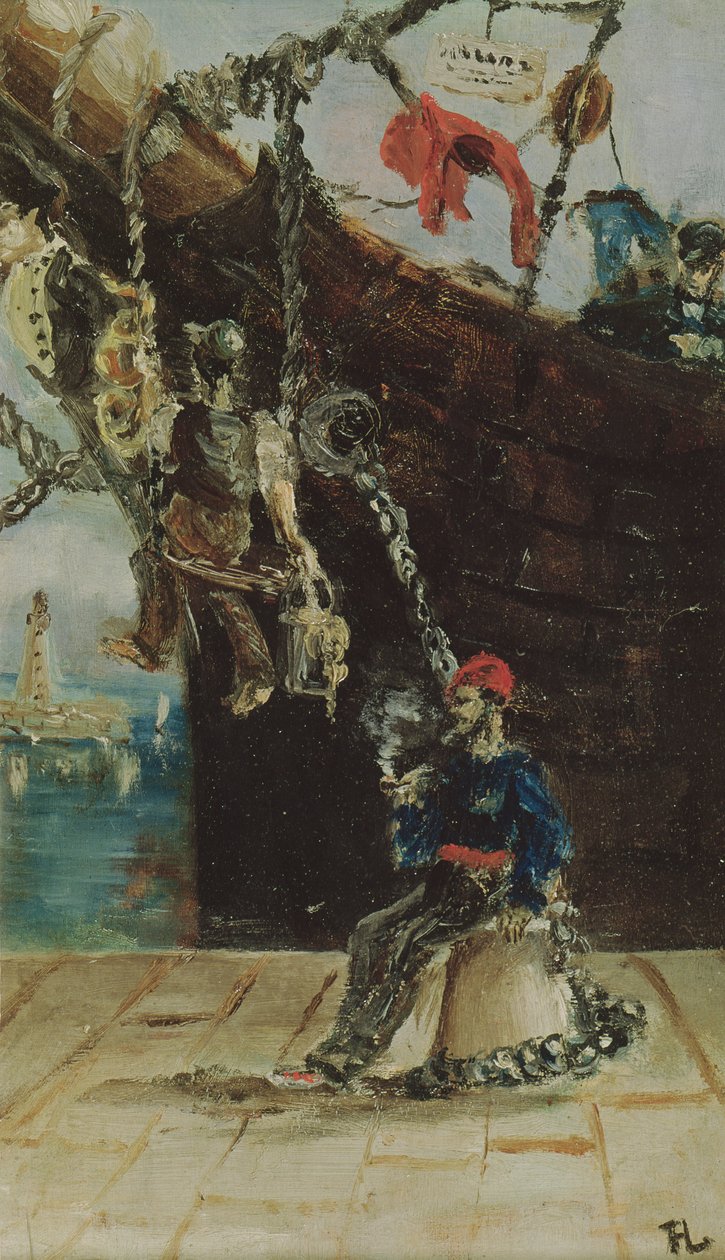 En sømand på en kaj, 1880 af Henri de Toulouse Lautrec
