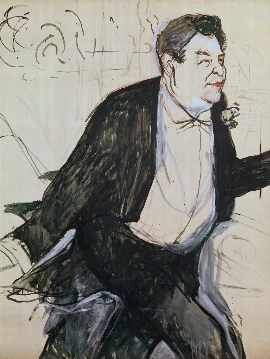 Caudieux (studie til en plakat), 1893 (olie på kort) af Henri de Toulouse Lautrec