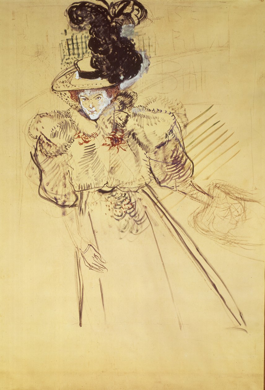 La Revue Blanche, 1895 (olie på kort) af Henri de Toulouse Lautrec