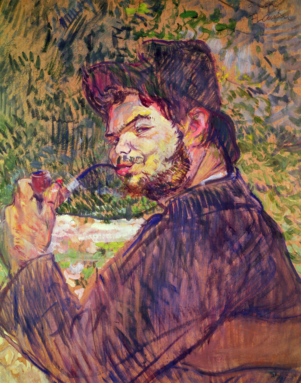 Portræt af Cipa Godebski, 1896 (olie på pap) af Henri de Toulouse Lautrec