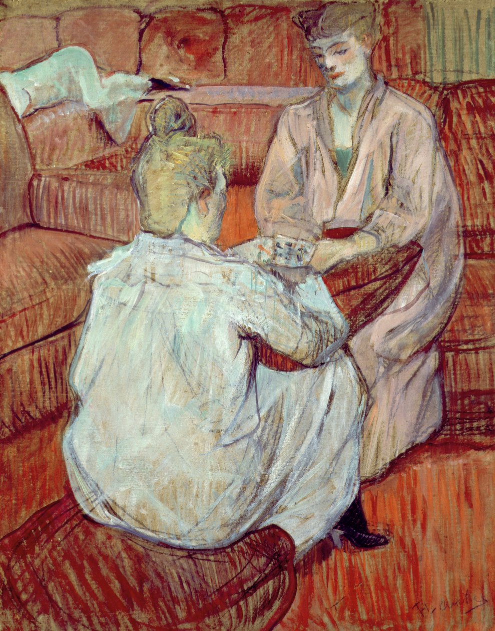Kortspillet, 1893 af Henri de Toulouse Lautrec