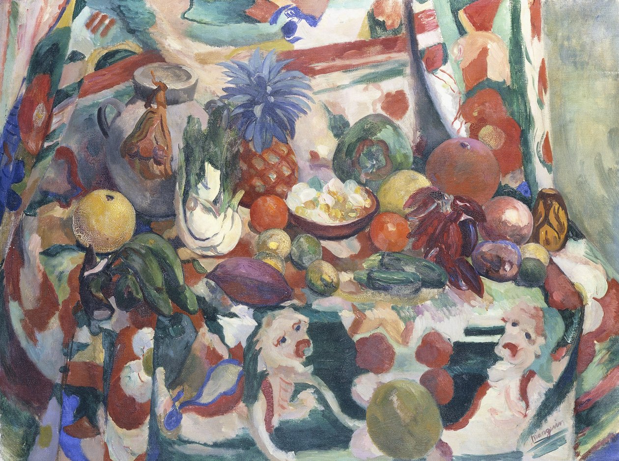 Eksotisk stilleben (Grapefrugten); Eksotisk stilleben (grapefrugt) af Henri Charles Manguin
