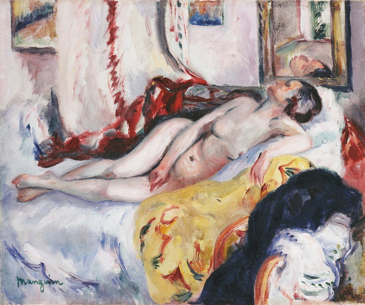 Nøgen sovende; Nu hvilende af Henri Charles Manguin