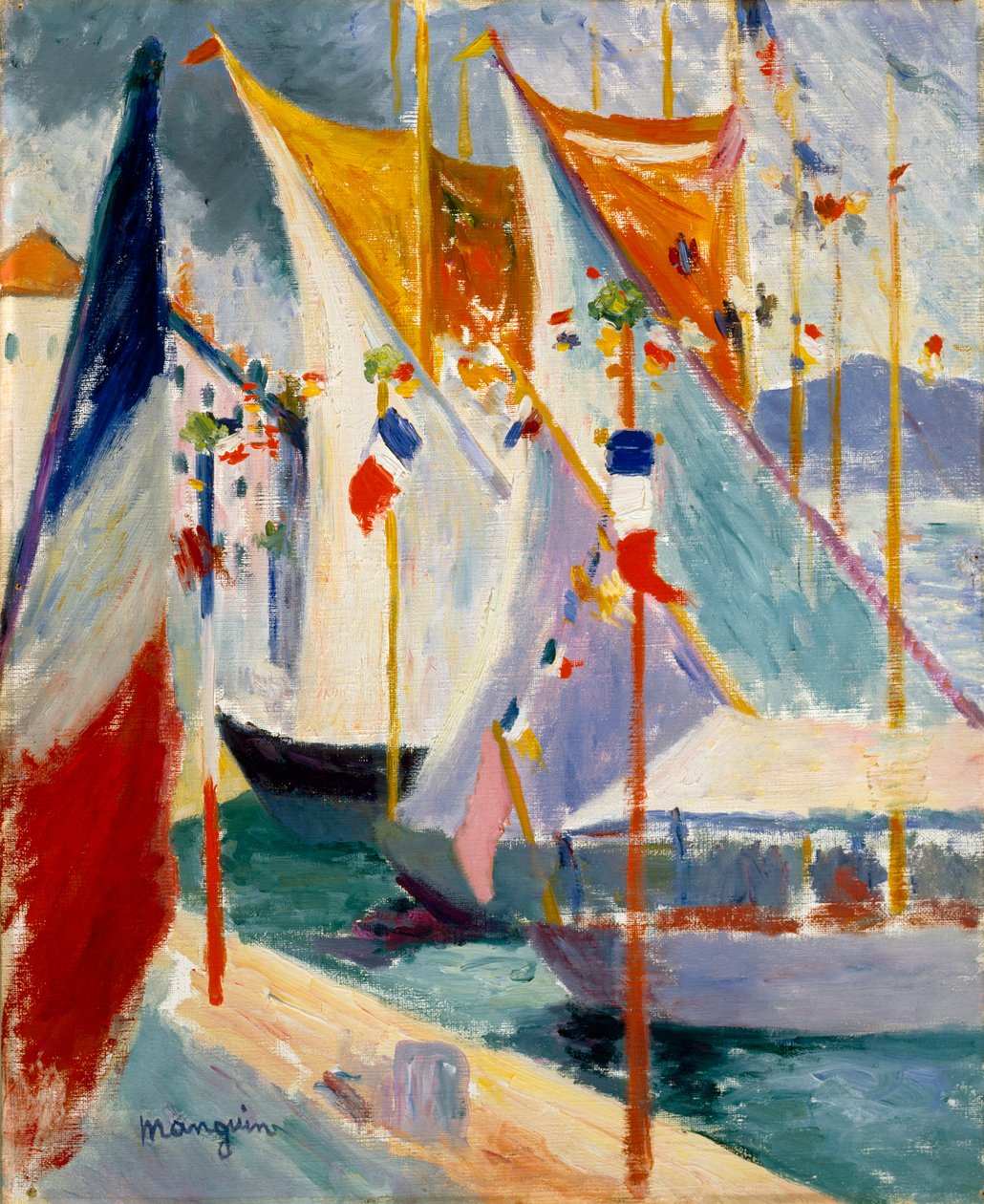 Saint-Tropez havn af Henri Charles Manguin