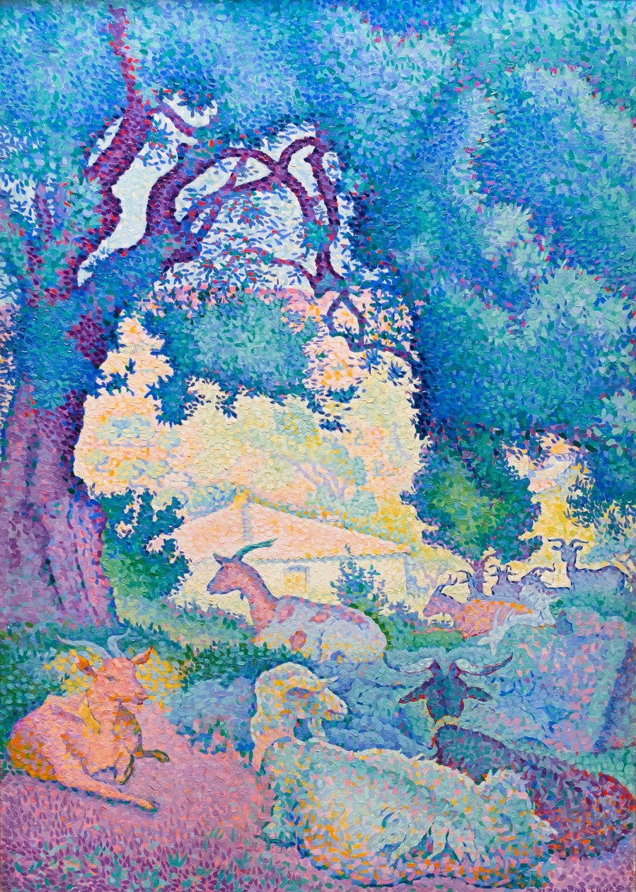 Landskab med geder af Henri Edmond Cross