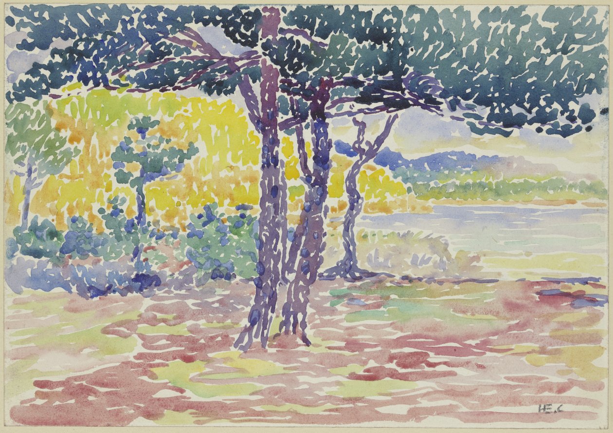 Havkyst (Sydfrankrig) (akvarel på papir) af Henri Edmond Cross