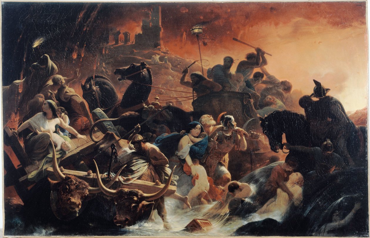 Pompejis sidste dage, mellem 1834 og 1850 (olie på lærred) af Henri Frederic Schopin