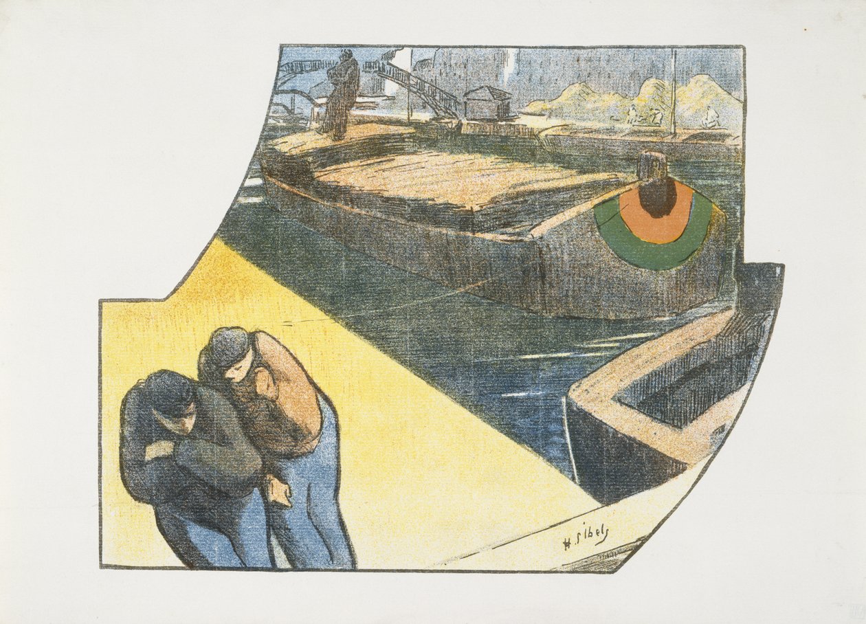 Program for Théâtre Libre-produktionen af ​​Boubouroche, Valet de Coeur, 1893 (litografi i farver) af Henri Gabriel Ibels