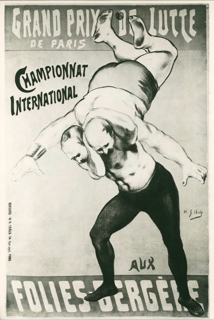 Henri G. Ibels: Grand Prix de Lutte de Paris ... (litografi) af Henri Gabriel Ibels