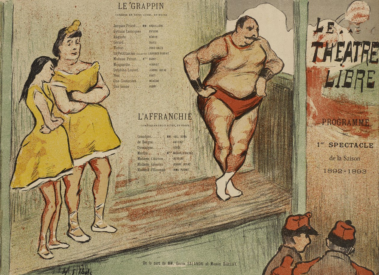 Program for Théâtre Libre-produktionen af ​​Le Grappin og L