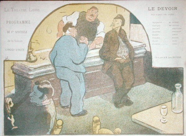 Program for sæsonen 1892-3 i Theatre Libre, Paris for stykket 