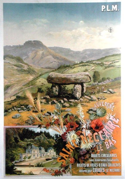 Plakatreklame Saint Nectaire le bas, Auvergne (farve litho) af Henri Garnier Tanconville