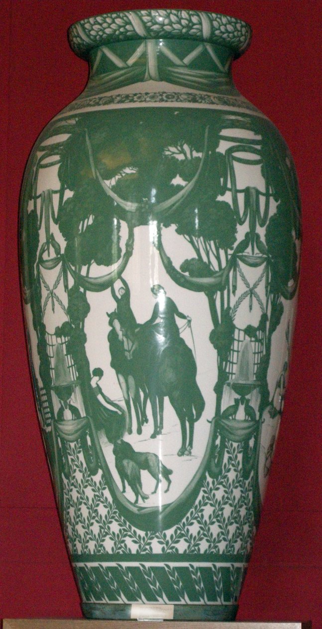Flodens og skovens fornøjelser, Beauvais vase, efter Gustave-Louis Jeaulmes (1873-1959) 1930 (porcelæn) af Henri Joseph Lasserre