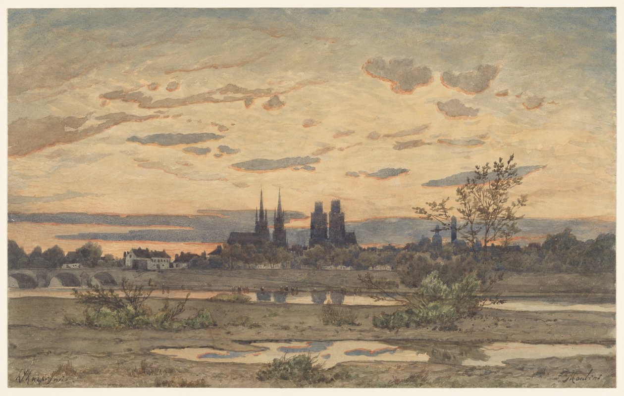 Udsigt over Moulins af Henri-Joseph Harpignies