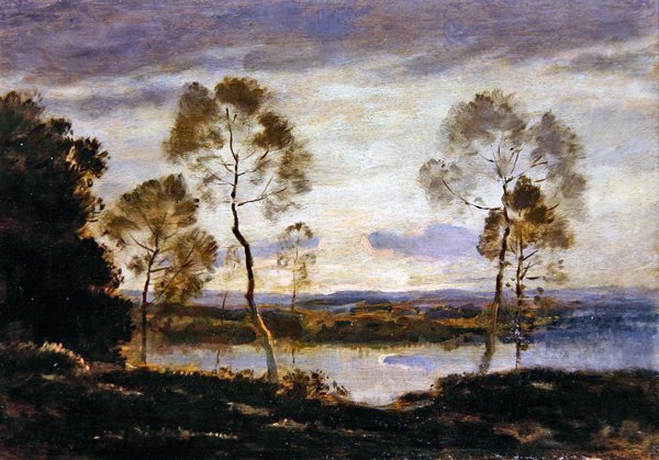 Aften ved floden af Henri Joseph Harpignies