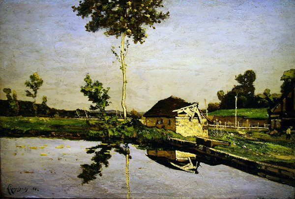 Landskab ved Saint-Prive (Yonne) af Henri-Joseph Harpignies