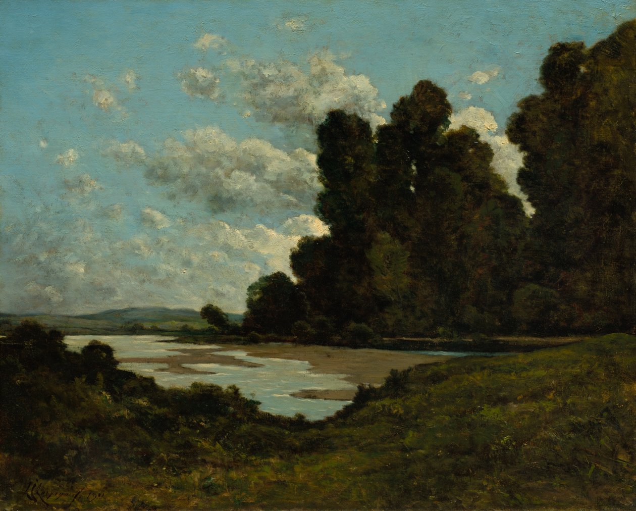 Floden Loire ved Nevers af Henri Joseph Harpignies
