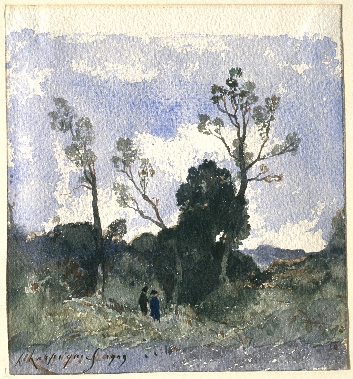 Skovklædt landskab af Henri-Joseph Harpignies