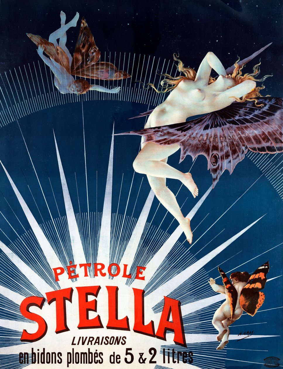 Vintage Petrole Stella plakat af Henri  Gray