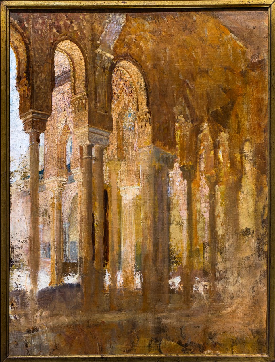 Kolonnade i løvernes gårdhave i Alhambra af Henri Alexandre Georges Regnault