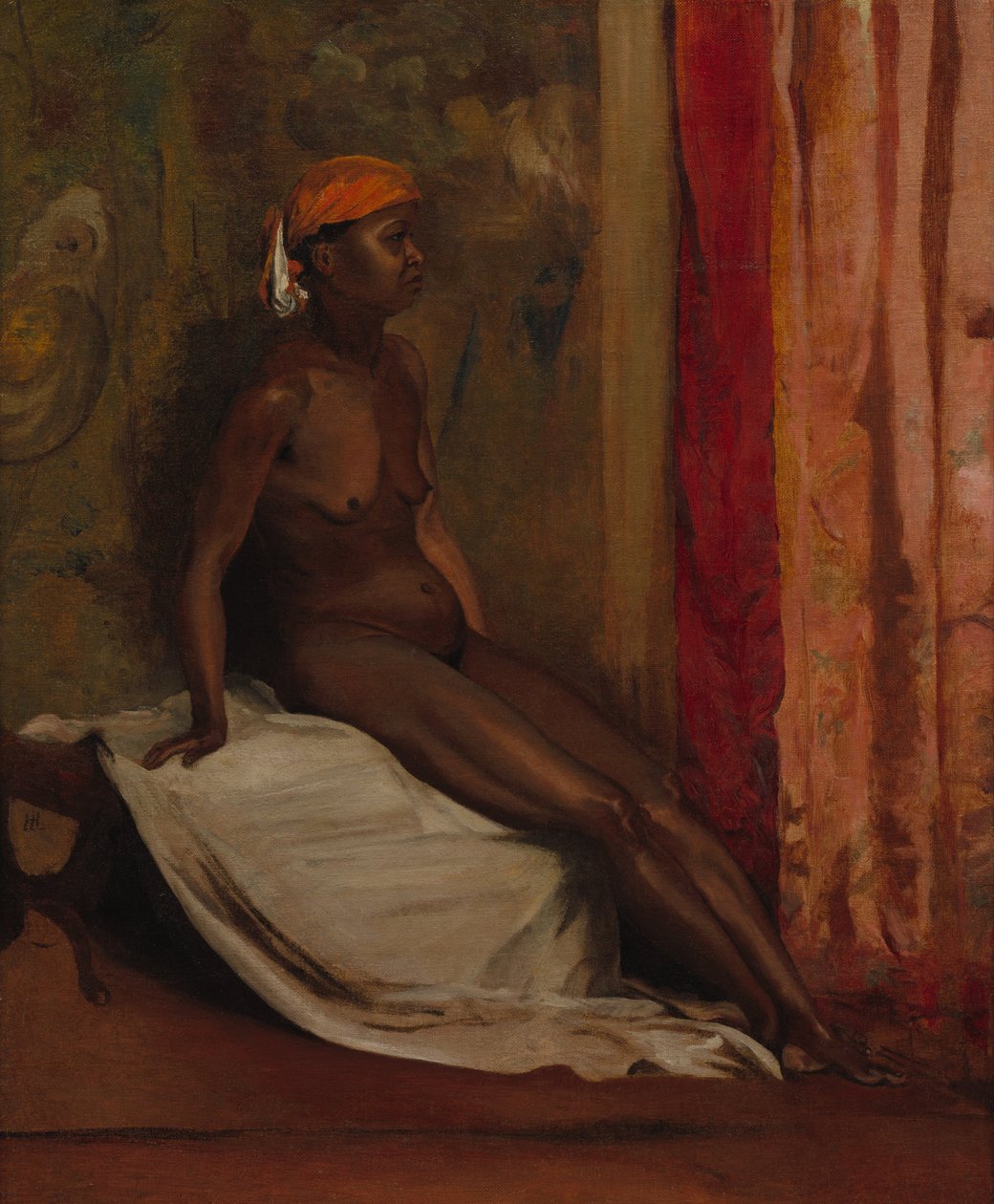 Siddende afrikansk kvinde af Henri Alexandre Georges Regnault