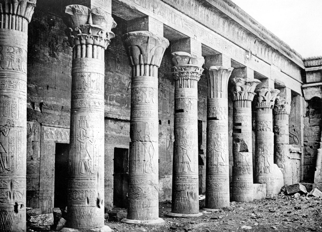 Østlige søjler, Isis-templet, Philae, Nubien, Egypten, 1887 af Georges Henri Bechard