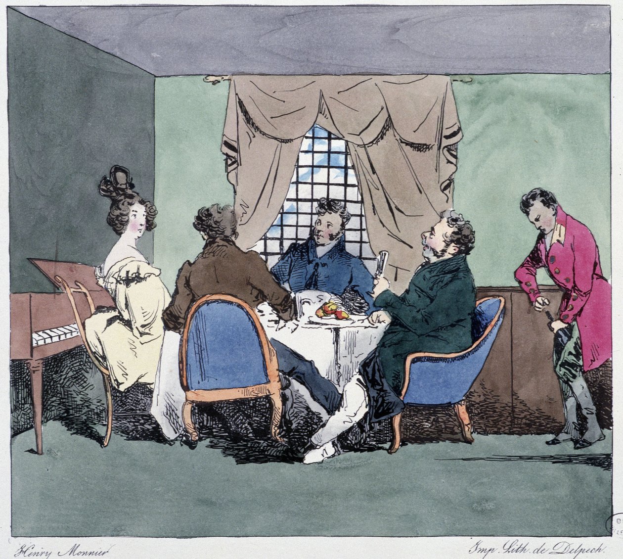 Konkurser - i “” Tidligere og i dag”” af Henri Monnier, red. Delpech, Paris af Henri Bonaventure Monnier