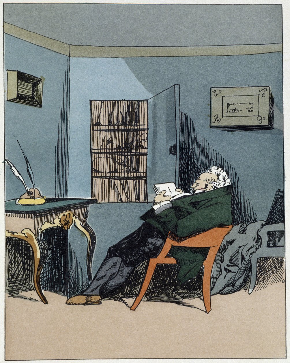 Kontorchef - i "" Administrative mores"" af Henri Monnier af Henri Bonaventure Monnier
