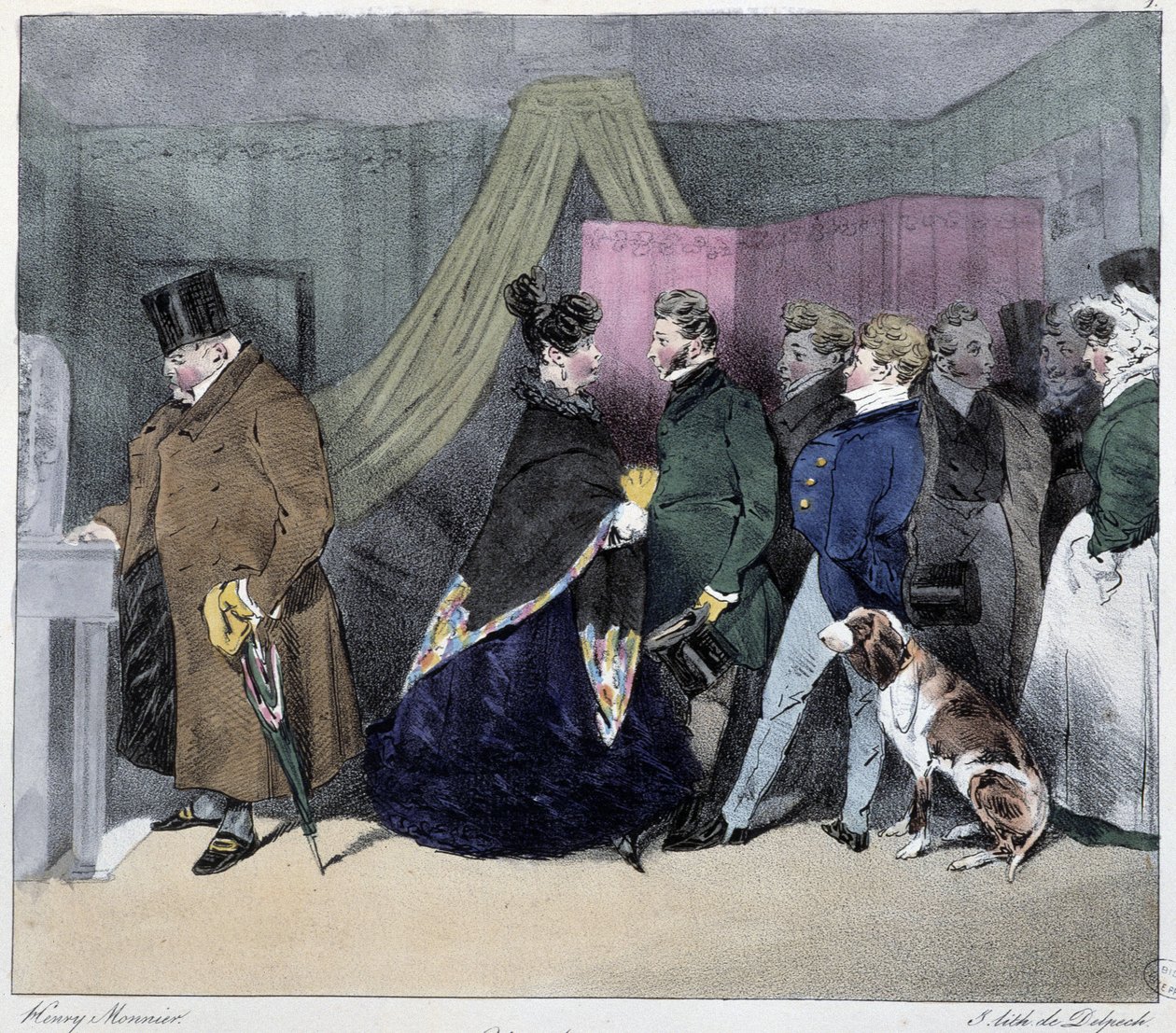 Indiskretion - i "" parisiske skitser"" af Henri Monnier, red. Delpech, Paris af Henri Bonaventure Monnier